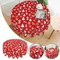 thumbnail image 2 of Gnwei Round Christmas Tablecloth Vinyl with Flannel Backing, Buffalo Plaid Winter Snowflake Pattern, Waterproof & Heavy Plastic Table Cloth for Dining, Holiday & Outdoor, 60 Inch, 2 of 8