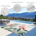 thumbnail image 3 of Pink Flamingo Outdoor Rug for Patio/Deck/Porch, Non-Slip Large Area Rug 5 x 8 Ft, Floral Summer Botanical Watercolor Wooden Indoor Outdoor Rugs Washable Area Rugs, Camping Rug Carpet Runner, 3 of 8