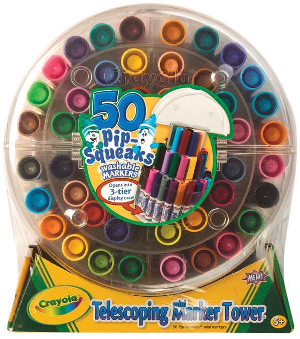 Crayola Pip Squeaks Marker Tower, Assorted Colors, 50 Washable Markers, Toys for Kids - image 5 of 6