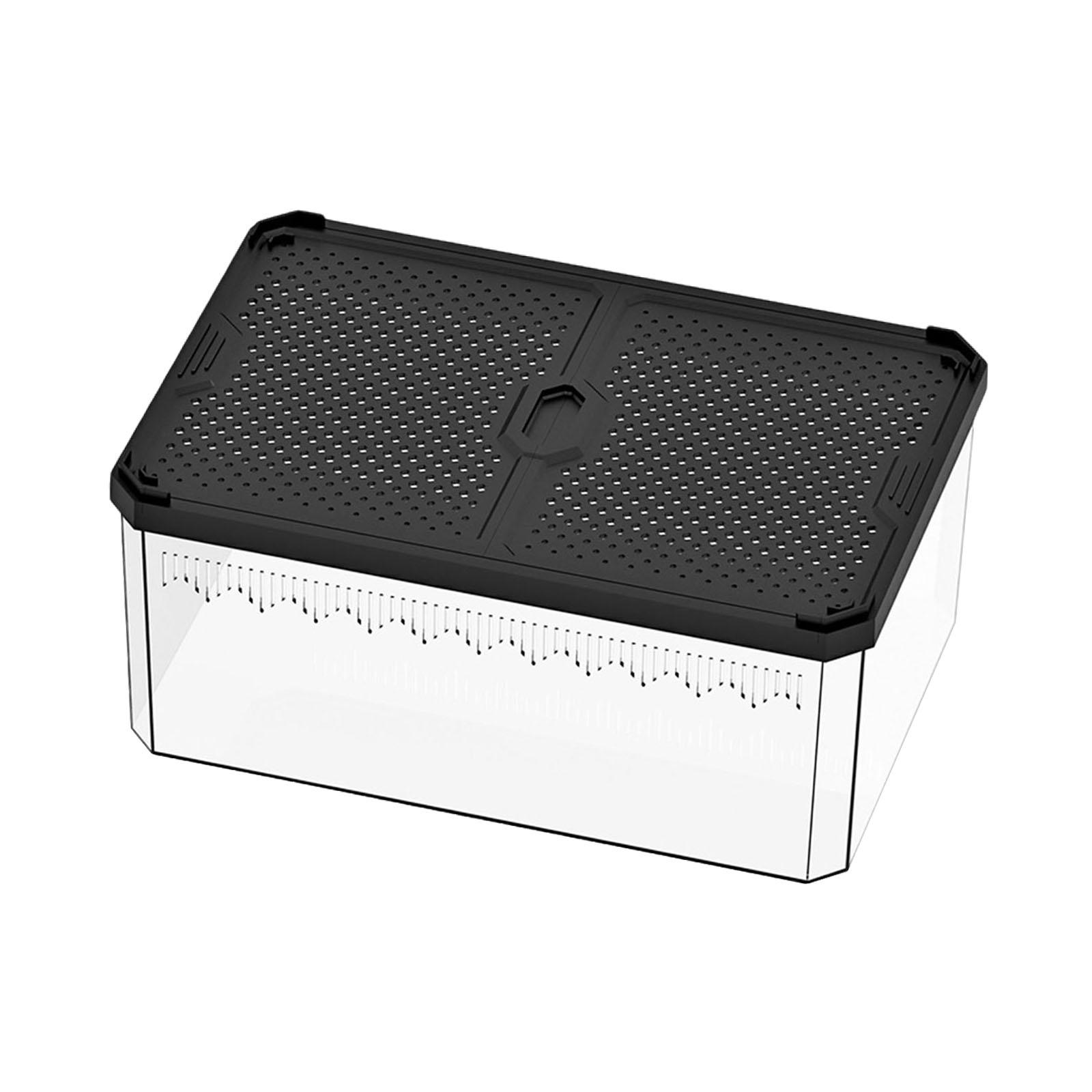 Fzaqwen Reptile Enclosure Terrarium Hatching Case Carrier Easy Cleaning Breeding Box for L