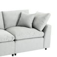 thumbnail image 5 of Ustyle Feather Cushion Sectional - Convertible, Reversible Chaise, Modular, Zipper Closure, Sloped Armrest, Gray Feather-filled Upholstery, 5 of 5