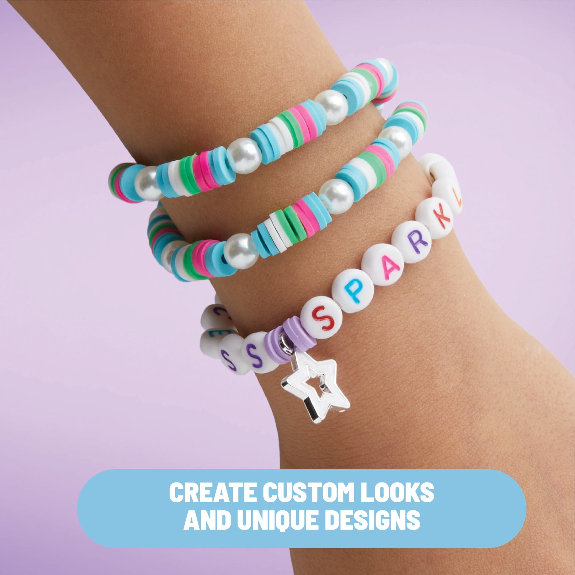 Claire’s® DIY Stacking Bracelets Jewelry Craft Set, Kids Craft Kit, Bracelet Making, Arts & Crafts for Girls