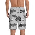 thumbnail image 2 of Balery Gray Tractor Men's Cotton Knit Pajama Shorts Waistband & Pockets,Short Pajama Pants-3X-Large, 2 of 8