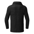 thumbnail image 4 of Dpytoraw Turtleneck Sweater Mens Leather Button Long Sleeve Knit Cardigan Jacket, 4 of 4