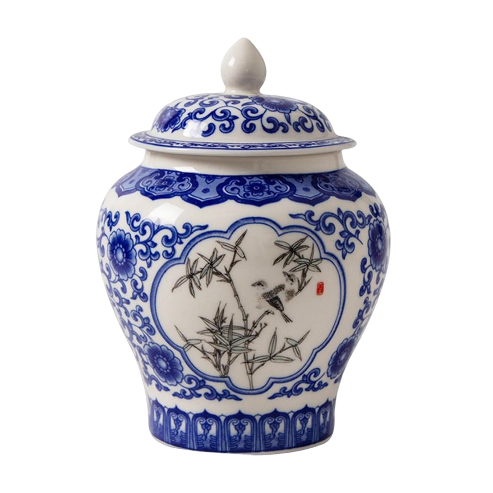 Ceramic Ginger Jar, Asian Ginger Jar Crafts Mandarin Gift Multi Purpose