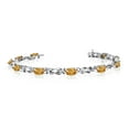 thumbnail image 1 of 14K White Gold Oval Citrine Reef Knot Bracelet, 1 of 3