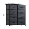 thumbnail image 5 of DEXTRUS 8-Drawer Fabric Dresser for Adults, Storage Organizer for Bedroom & Closet, Charcoal Black, 5 of 6