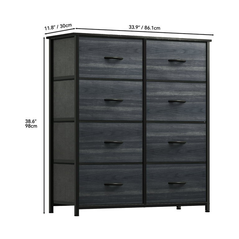 Dextrus 8-Drawer Fabric Dresser for Adults, Storage Organizer for Bedroom & Closet, Charcoal Black Dextrus 8-Drawer Fabric Dresser for Adults, Storage Organizer for Bedroom & Closet, Charcoal Black