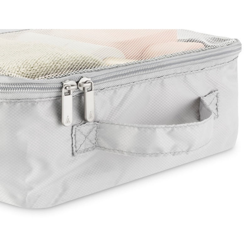 Whitmor Gray Set Of 3 Travel Packing Lightweight Luggage Organizers Cubes
