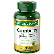 Cranberry Pills w/ Vitamin C by Nature's Bounty, Supports Urinary & Immune Health, 4200mg Cranberry Supplement, 250 Softgels