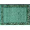 thumbnail image 1 of Ahgly Company Indoor Rectangle Persian Turquoise Blue Traditional Area Rugs, 2' x 3', 1 of 4