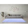 thumbnail image 3 of Ahgly Company Machine Washable Indoor Square Solid Blue Modern Area Rugs, 3' Square, 3 of 4