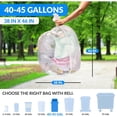 thumbnail image 2 of 40 to 45 Gallon Trash Bags Heavy Duty | 250 Trash Bags | Super Sizeable, Clear, Garbage for Serious Cleanup, 2 of 6
