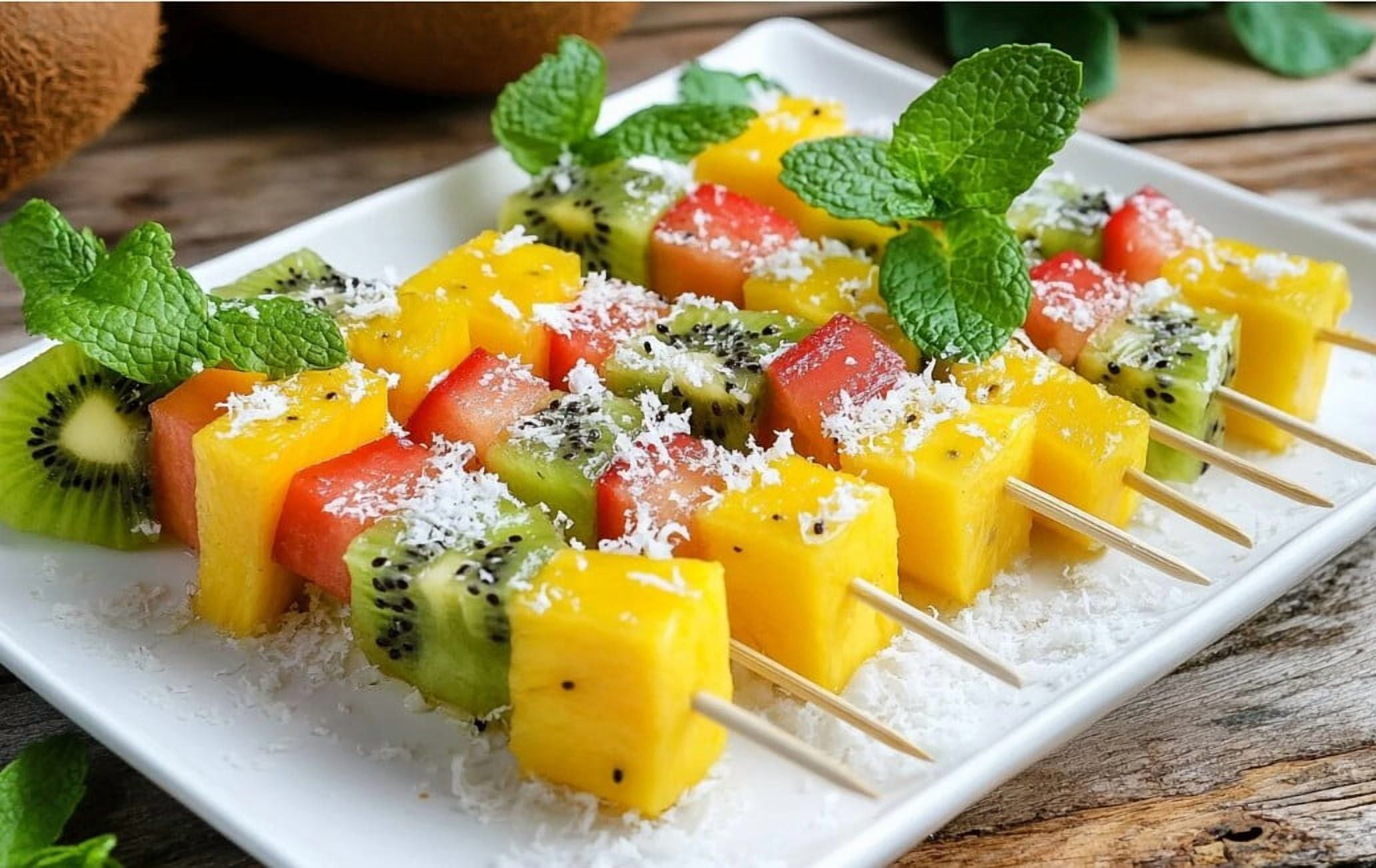FirstChoiceCandy Dried Mixed Tropical Fruit (Papaya chunks, Kiwi slices, Mango slices and Pineapple Chunks - 2 Pound )