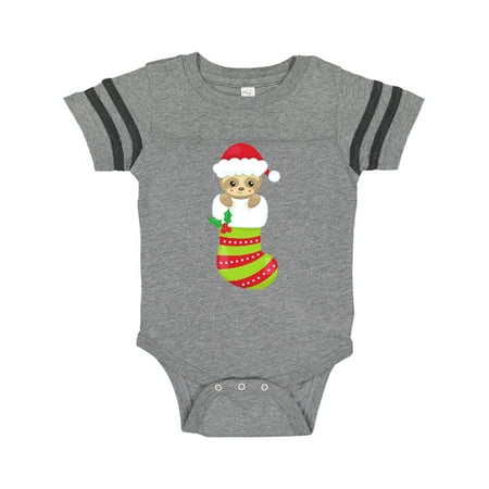 

Inktastic Christmas Sloth Sloth In Christmas Stocking Gift Baby Boy or Baby Girl Bodysuit