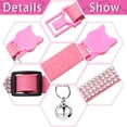 thumbnail image 3 of Mumup 4 Pieces Rhinestones Cat Collars Breakaway Cat Collar with Bell Bling Pet Accessories with Soft Velvet, 3 of 6