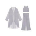 thumbnail image 6 of CHICTRY Mother of Brides Wedding Party Dress-up Ladies Chiffon Pants Suits Formal Blazer Sets Gray XXL, 6 of 7