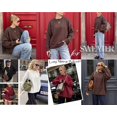 thumbnail image 4 of BTFBM Oversized Sweaters for Women Fall Clothes Crewneck Winter Outfits Drop Shoulder Tunics, Long Sleeve Pullover Tops, Loose Fit Tunic Tops, Casual Cozy Fashion Clothing, Going Out Outfits, 4 of 11