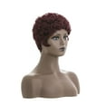 thumbnail image 5 of Short Burgundy Pixie Cut Wigs for  Women Wine  Short Wig for  Women Synthetic Pixie Wigs with Bangs Layered Wig Short Wigs Short Curly Hair Pixie Wigs, 5 of 6