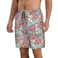 thumbnail image 2 of Naloa Cartoon Hearts Men's Beach Shorts, Surfing shorts, Swim trunks, Quick Dry Swim Trunks for Surfing Beach Fun - Large, 2 of 9