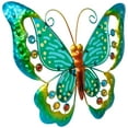 thumbnail image 4 of Northlight Green Metal Butterfly Outdoor Garden Wall Hanging - 12", 4 of 7