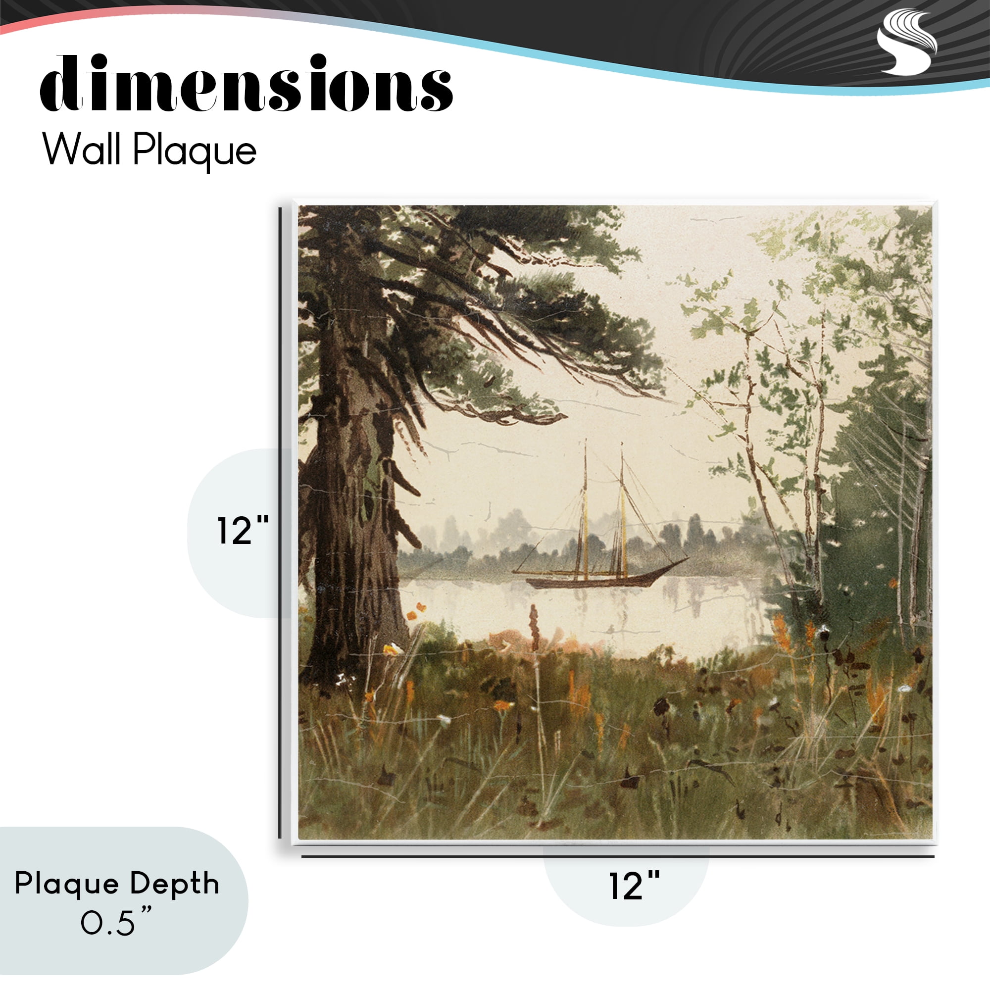 Stupell Industries Boating View Through Trees Wall Plaque Art, design by Lula Bijoux & co.
