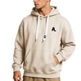 thumbnail image 3 of Hoodies for Men Comfortable Long Sleeve Drawstring Hooded Neck Pullover Shirts Solid Color Sweatshirt Outdoor Sports Tops, 3 of 7