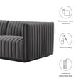 thumbnail image 5 of Conjure Channel Tufted Performance Velvet 4-Piece Sofa-EEI-5767-BLK-COG, 5 of 14