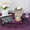 thumbnail image 4 of Flecos de poliéster negro con cuentas de 2 yardas/1,8 m, flecos de resina de 4,8 pulgadas para bodas, novias, manualidades de costura, decoración del hogar y ropa., 4 of 9