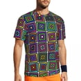 thumbnail image 2 of T Shirt For Men Geometic Colorblock Sportswear Mid Century Hip Hop T-Shirts Mens Vintage Tshirt Summ, 2 of 7