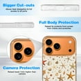 thumbnail image 6 of Case For Apple iPhone Air / 17 Pro / 17 Pro Max Series Case, Slim Thin Transparent Flexible Clear TPU Shockproof Phone Case For iPhone 17 Series, Colorful Starfishs Shells, 6 of 6