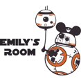 thumbnail image 2 of Star Wars Droid BB-8 Character Design Customized Wall Art Vinyl Decal - Custom Vinyl Wall Art - Personalized Name - Baby Girls Boys Kids Bedroom Decal Room Wall Stickers Decoration Size (30x27 inch), 2 of 2