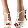 thumbnail image 5 of Top Moda HY-5 Ankle Buckle T-Strap Peep Toe Stiletto Shoes, 5 of 5