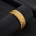 thumbnail image 4 of VNOX Stainless Steel Watch Band Link Bracelet for Men, Silver or Gold Gift Jewelry, 4 of 7