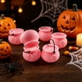 thumbnail image 3 of 6-Piece Mini Bucket Set: Portable candy buckets, Halloween decorations, and home decorâ for holiday parties,Pink,5.5,Home, 3 of 5
