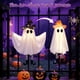 thumbnail image 2 of Set de 4 decoraciones de fantasmas colgantes para Halloween con luz, 2 of 8