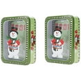 thumbnail image 1 of Christmas Cookie Tins With Clear Window Rectangle Cookie Tin Empty Cookie Jar Storage Tins Containers Organizer For Christmas Party Holiday Gift Givin, 1 of 1