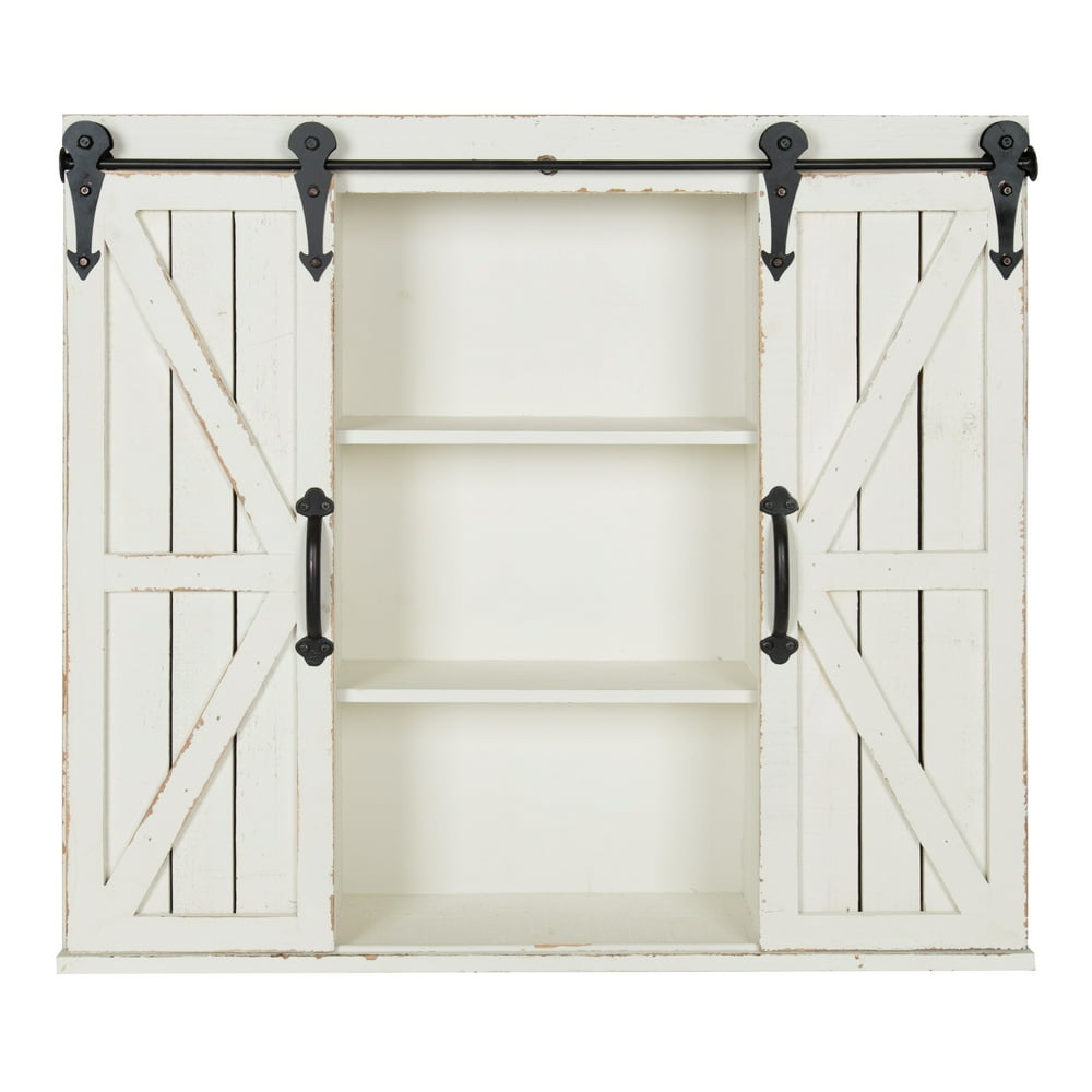 Kate and Laurel Cates Decorative Wall Storage with Two Sliding