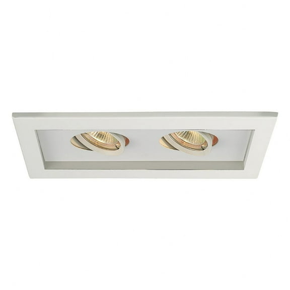 WAC Lighting Low Voltage Multiple 2-Light Aluminum Trim in White