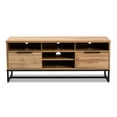 thumbnail image 3 of Baxton Studio Reid Modern and Contemporary Industrial Oak Finished Wood and Black Metal 2-Drawer TV Stand, 3 of 9