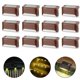 thumbnail image 4 of Luces solares LED para exteriores, luces solares para jardín, impermeables, con energía solar, para decoración de patio, escaleras, vallas de jardín, 8 unidades, marrón, 4 of 5