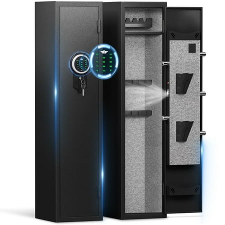 Omethey Quick Access 5 Rifle Gun Safe with Digital Keypad 11.02 x 11.81 x 54.33 Steel
