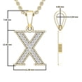 thumbnail image 4 of Dazzlingrock Collection 0.10 Carat (ctw) Round Diamond Fancy Letter 'X' Initial Pendant 1/10 CT, 10K Yellow Gold, 4 of 6