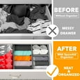 thumbnail image 2 of SpaceAid Drawer Organizer for Clothes, Dresser Drawer Organizer, 12 Pack, Grey, 2 of 6