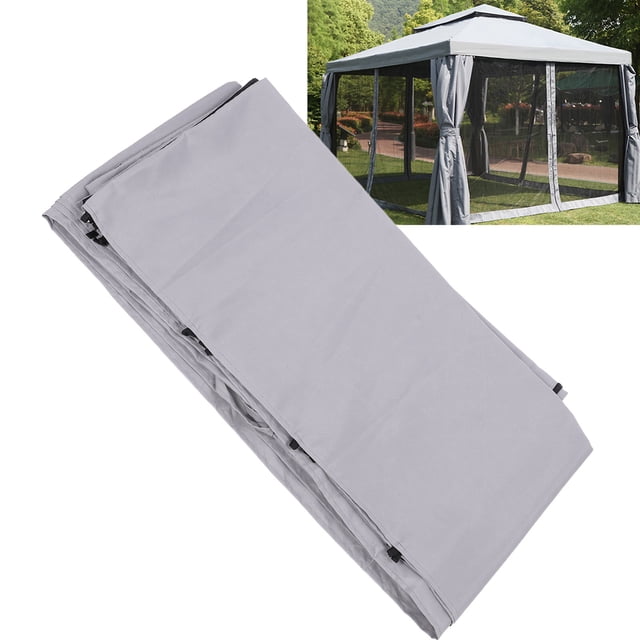 Toldos Laterales De Carpa Con Dosel, A Prueba De Agua, UV50 Grado Protector Al Aire Libre, Carpas Romanas, Paredes Laterales De Repuesto De Servicio Pesado Para Jardín, Gris