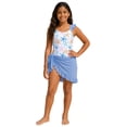 thumbnail image 4 of CHENge Girls Tankini Swimsuit Sets Size 14 16 Ruffled Styles Color Block Soft & Lightweigh Rash Guard One Piece Cut Out Bathing Suit Adjustable Straps Ruched Girls' Swimwear 9-16y, 4 of 5