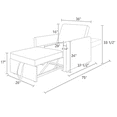 thumbnail image 6 of Convertible Sofa Bed, Sleeper Sofa Chair 3 in 1 Pull Out Couch Beds for Living Room Apartment Office, Red, 6 of 6
