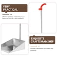 thumbnail image 2 of MOVTOTOP 1Pack Heavy Duty Dustpan Long Handle Assorted Color Stainless Steel Plastic 28.3x10.4x10.2in, 2 of 8