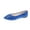 Blue, variant on Women's Pointed Toe Flats Comfortable Flock Casual Dress Flats Multi-Color Metallic Embellishment Shoes for Wedding Guest Blue