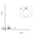 thumbnail image 4 of ANGARA Natural Oval Amethyst Solitaire Ring with Diamonds in 14K White Gold for Women (Size-7x5mm) | February Birthstone, Birthday, Anniversary, Jewelry Gift for Women | Natural Amethyst Ring, 4 of 8
